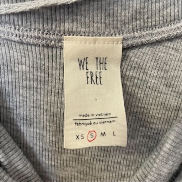 Free People Grapevine Asymmetric Ribbed Tunic Grey Small - Picture 8 of 9